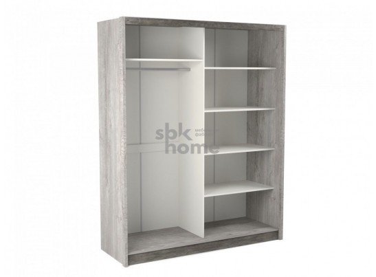 Шкаф-купе 2-х дверный 2300, Денвер (1778*631*2300) Риббек серый, 11727 в Ростове-на-Дону