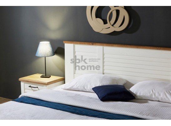 Кровать 1400, Кантри (1680*2095*1008) Сосна Андерсен, Орех Риббек натуральный, 11503 в Ростове-на-Дону