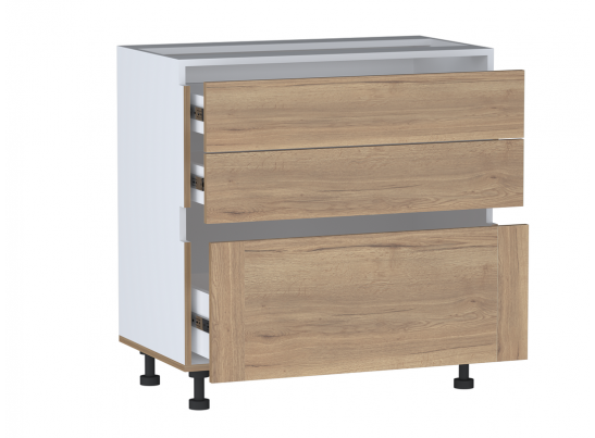 Стол с ящиками "Сити" 80 Дуб Галифакс натуральный в Ростове-на-Дону