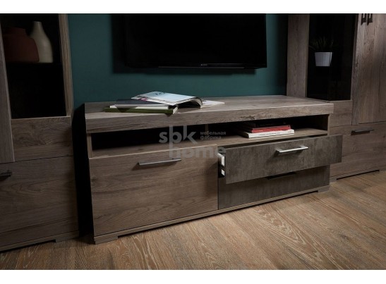 Тумба Д-4 под ТВ, Денвер (1300*450*576) Риббек серый, 31307 в Ростове-на-Дону