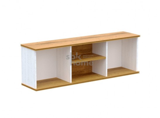 Шкаф-полка навесная, Кантри (1236*292*431) Сосна Андерсен, Орех Риббек натуральный, 31007 в Ростове-на-Дону