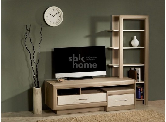 Тумба под ТВ с полкой, Лацио (1900*450*1650) Серый камень, 30501 в Ростове-на-Дону