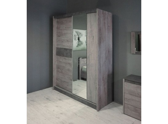 Шкаф-купе 2-х дверный NEW 2200, Денвер (1778*631*2200) Риббек серый, 11721 в Ростове-на-Дону