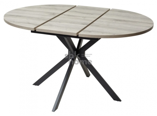 Стол D110-145 Дуб Шерман серый/каркас черный, ВЕГА, УТ-00004499 в Ростове-на-Дону