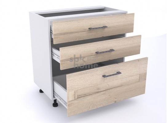 Стол с ящиками "Дублин" 80 Дуб галифакс белый в Ростове-на-Дону