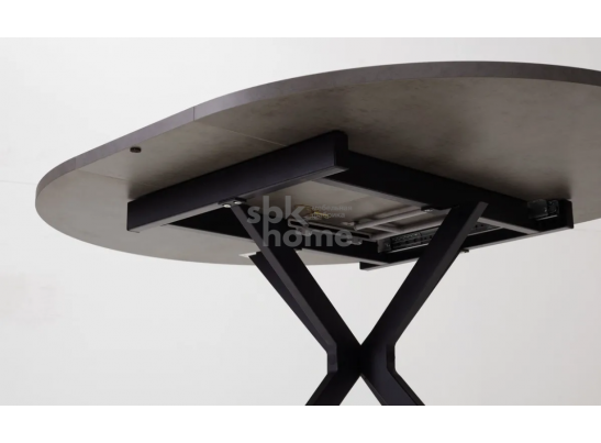 Стол Бетон Чикаго темно-серый/каркас черный, ВЕГА (145*145*750), УТ-00004502 в Ростове-на-Дону