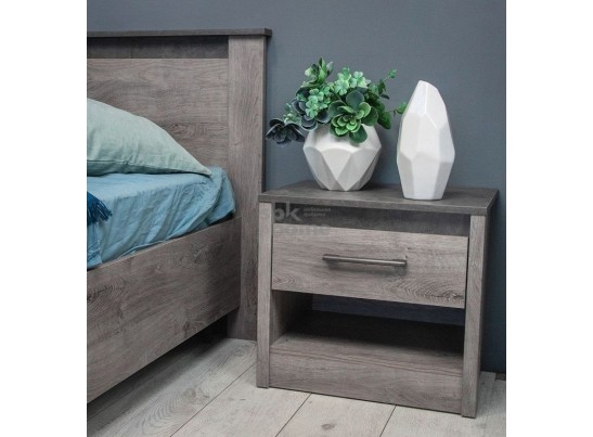 Тумба прикроватная NEW, Денвер (500*381*450) Риббек серый, 11720 в Ростове-на-Дону