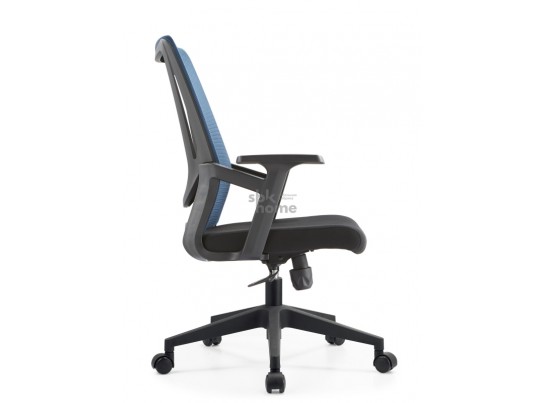 Кресло офисное,вращающееся LJ-2201В BLUE+BLACK (610*500*1070), LJ-2201В BLUE+BLACK ИМП в Ростове-на-Дону