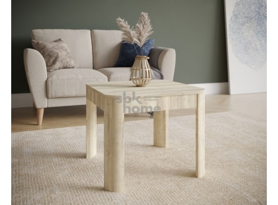 Стол журнальный, Квадро (550*550*450) Дуб галифакс белый, 61003 в Ростове-на-Дону