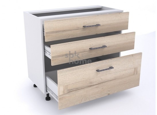 Стол с ящиками "Дублин"90 Дуб галифакс белый в Ростове-на-Дону