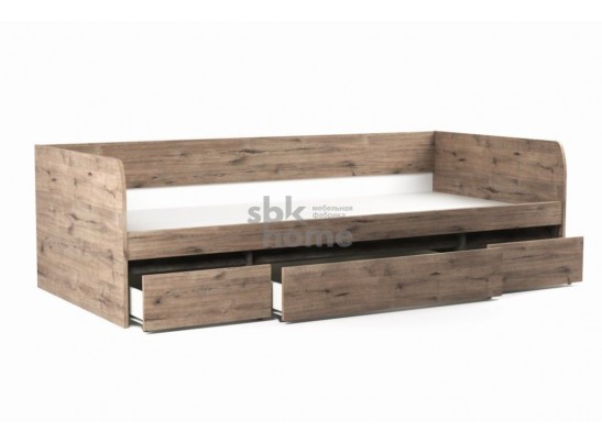 Кровать 900 с ящиками, Денвер (2042*952*600) Дуб Веллингтон, 11832 в Ростове-на-Дону