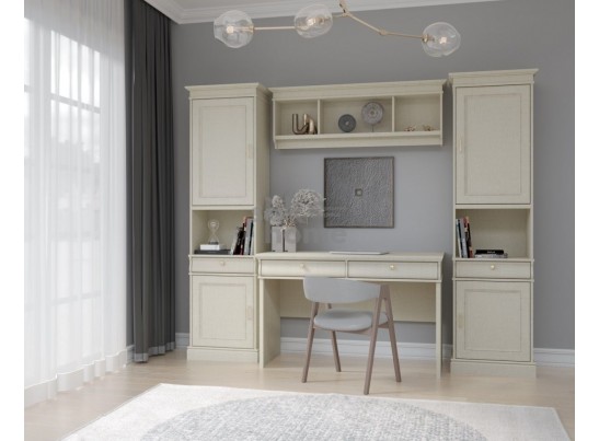 Полка навесная, Сиена (1349*237*464) Береза бежевая, 31808 в Ростове-на-Дону