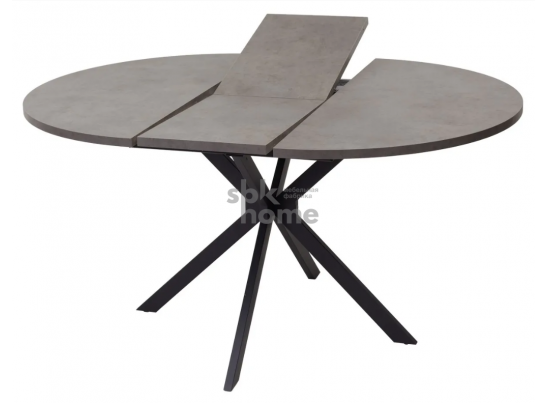 Стол Бетон Чикаго темно-серый/каркас черный, ВЕГА (145*145*750), УТ-00004502 в Ростове-на-Дону