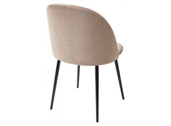 Стул бежевый B-05/каркас черный, НИРВАНА (480*520*820), 925631 в Ростове-на-Дону