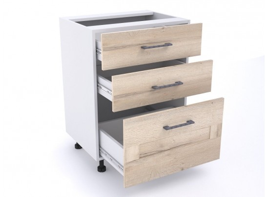 Стол с ящиками СЯ-60 (520), Дублин (600*520*820) Дуб галифакс белый, 21681 в Ростове-на-Дону