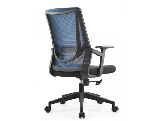 Кресло офисное,вращающееся LJ-2201В BLUE+BLACK (610*500*1070), LJ-2201В BLUE+BLACK ИМП в Ростове-на-Дону