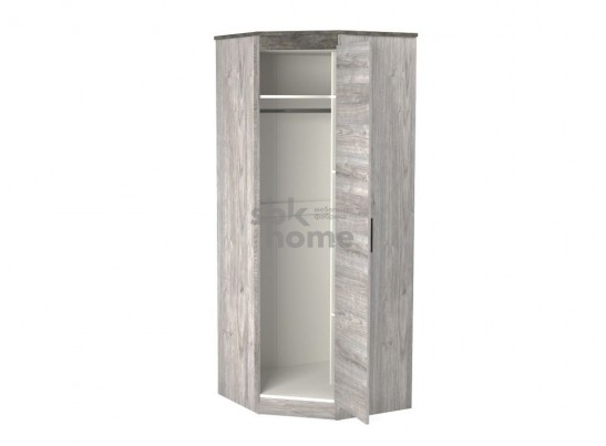 Шкаф угловой 2300, Денвер (879*879*2300) Риббек серый, 11731 в Ростове-на-Дону