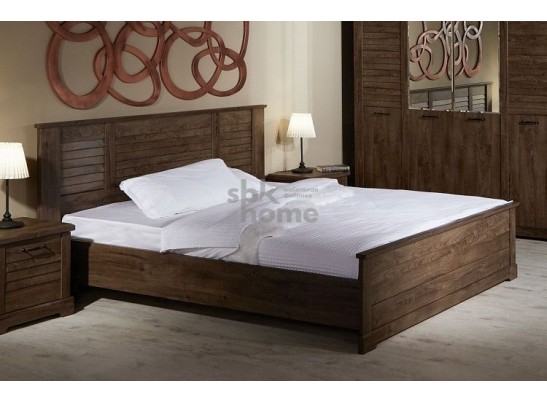 Кровать 1600, Кантри (1880*2095*1008) Орех Риббек темный, 11304 в Ростове-на-Дону