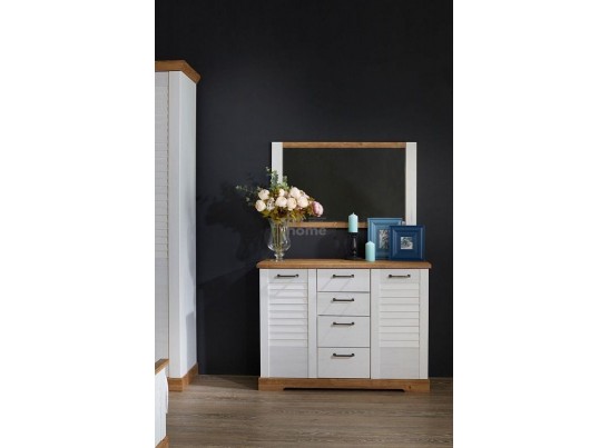 Зеркало, Кантри (1100*25*650) Сосна Андерсен, Орех Риббек натуральный, 11501 в Ростове-на-Дону