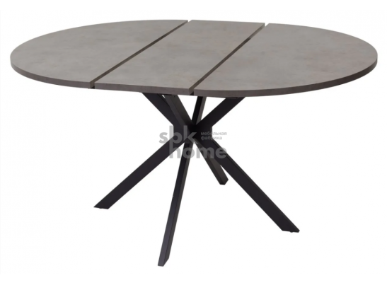 Стол Бетон Чикаго темно-серый/каркас черный, ВЕГА (145*145*750), УТ-00004502 в Ростове-на-Дону