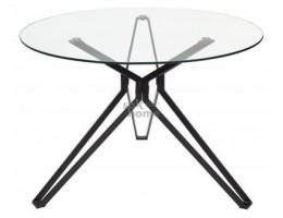 Стол VENETO прозрачное стекло (XS-DT003) (1100*1100*750), 2330