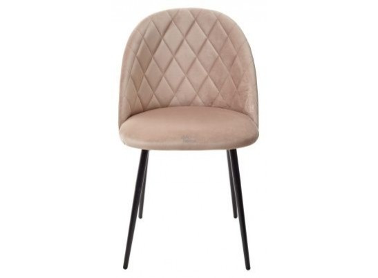 Стул бежевый B-05/каркас черный, НИРВАНА (480*520*820), 925631 в Ростове-на-Дону