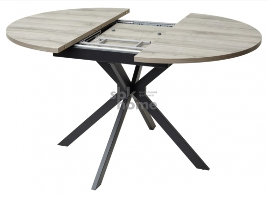 Стол D110-145 Дуб Шерман серый/каркас черный, ВЕГА, УТ-00004499 в Ростове-на-Дону