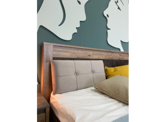 Мягкая вставка изголовья кровати Люкс 1800 светлая, Денвер (1760*365*60) Серый, 924156 в Ростове-на-Дону