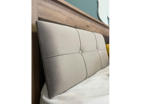 Мягкая вставка изголовья кровати Люкс 1600 светлая, Денвер (1560*365*60) Серый, 924155 в Ростове-на-Дону