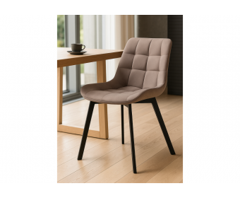 Стул на металлокаркасе Стронг латте / черный