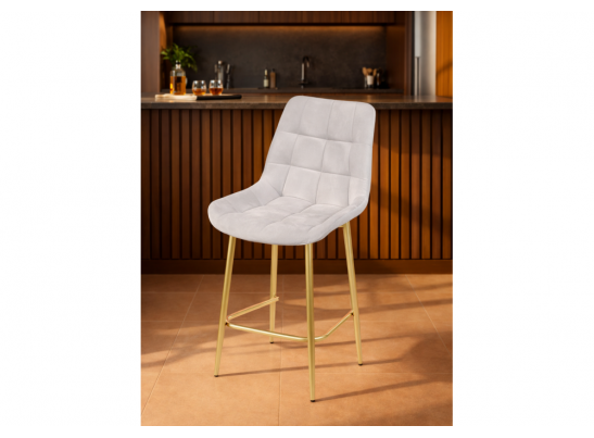 Полубарный стул Челси светло-серый (zd 960) / золотой в Ростове-на-Дону