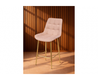 Полубарный стул Челси 360 бежевый (zd 210) / золотой