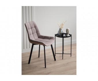 Стул на металлокаркасе Челси 360 П латте (zd 290) / черный