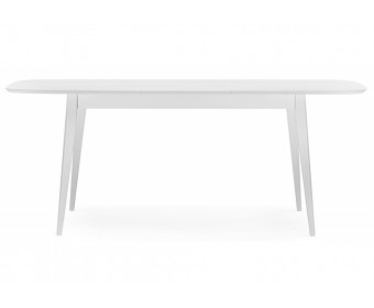 Деревянный стол Адель 145(190)x80 белый матовый