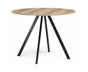 Деревянный стол Баргел 90х90х75 дуб делано / черный