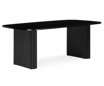 Деревянный стол Бавария B 180 х 90 черная пленка шагрень / черный