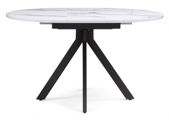 Деревянный стол Бетина 100(130)х100х75 мрамор белый / черный в Ростове-на-Дону