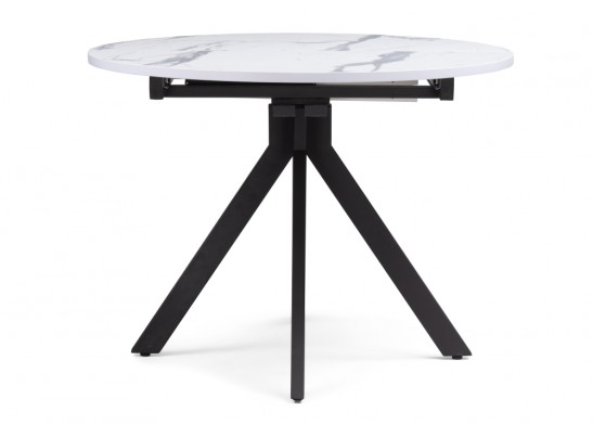 Деревянный стол Бетина 100(130)х100х75 мрамор белый / черный в Ростове-на-Дону