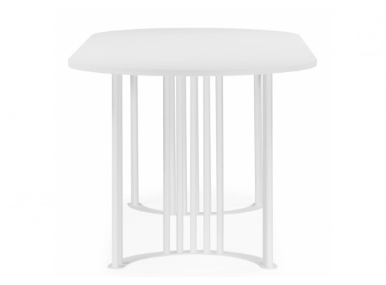 Деревянный стол Хьюго О 160 х 90 белая шагрень пленка / белый в Ростове-на-Дону