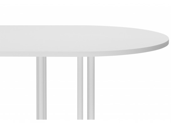 Деревянный стол Хьюго О 160 х 90 белая шагрень пленка / белый в Ростове-на-Дону