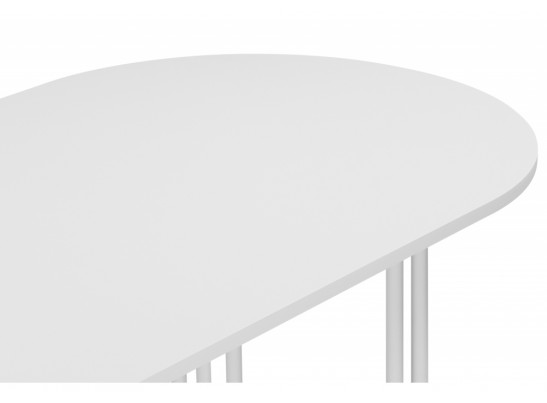 Деревянный стол Хьюго О 160 х 90 белая шагрень пленка / белый в Ростове-на-Дону