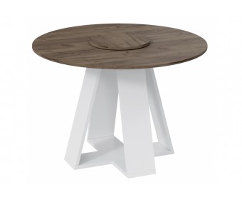 Деревянный стол Райнер белый / дуб крафт золотой