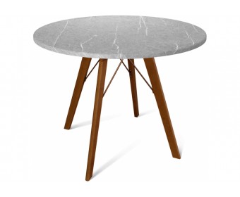 Деревянный стол SHT-TU9/90 МДФ темный орех / серый мрамор