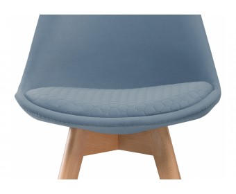Деревянный стул Bonuss light blue