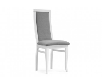 Деревянный стул Давиано серый велюр / белый