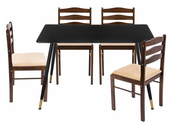 Обеденная группа Нолд black / dirty oak / beige в Ростове-на-Дону