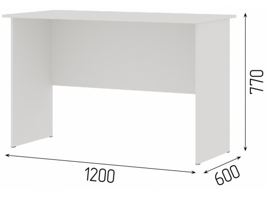 Письменный стол Элла ПС 01 белый / белый в Ростове-на-Дону