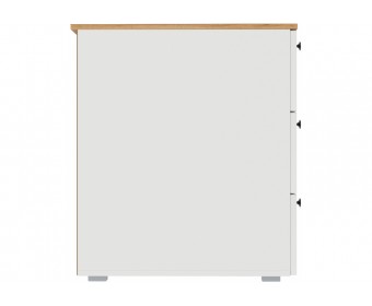 Письменный стол Опра белый шагрень / дуб золотой craft