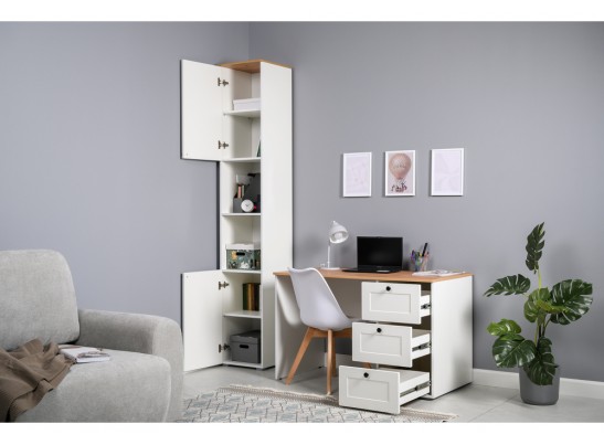 Письменный стол Опра белый шагрень / дуб золотой craft в Ростове-на-Дону