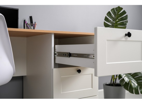 Письменный стол Опра белый шагрень / дуб золотой craft в Ростове-на-Дону